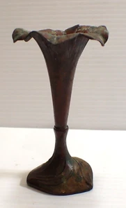 Jarrón pequeño vintage o antiguo Art Nouveau de cobre, posiblemente Japón, japonés - Imagen 1 de 14