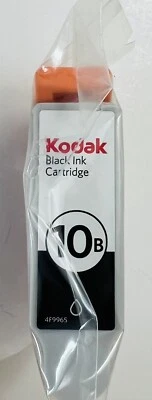 Cartucho de tinta negro original Kodak 10B sellado en plástico, sin caja, caducidad desconocida Foto 1 de 4