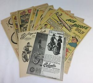 collection of 22 COLUMBIA BICYCLE ads ~ 1930s-1970s