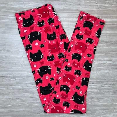 Leggings rosa com estampa macia para gatinhos - Imagem 1 de 3