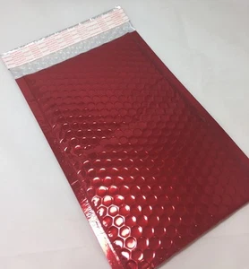 400 - 6,5" x 10,5" DVD Metallic ROT Farbe Selbstklebende Luftpolster Versandtaschen Umschläge - Bild 1 von 1