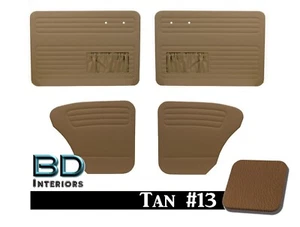 1956 - 64 VW Volkswagen Bug Tan #13 Replacement Door Panels w/Pockets by TMI - Picture 1 of 16