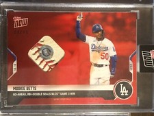 2021 Topps Now #993A Mookie Betts Los Angeles Dodgers BALL RELIC 04/10