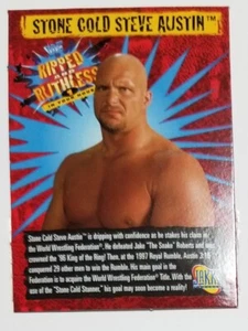 Steve Austin 1997 RIPPED AND RUTHLESS BIO CARD *first STONE COLD card?* WWE WWF - Bild 1 von 8