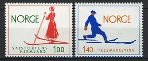 129 Norway 1975, NK 743-44 MNH, Skiing, MI 695-96, SC #647-48. - Picture 1 of 1