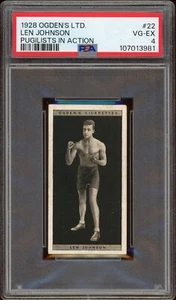 1928 Ogden's Pugilists in Action Len Johnson #22 PSA 4 - Picture 1 of 2