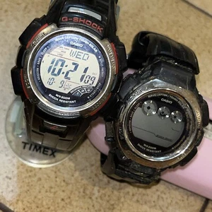 2-Qty Casio G-Shock Watches Wave Ceptor Tough Solar GW-300 Runs, GW-330A Parts - Picture 1 of 13