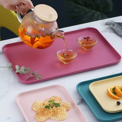 GE (Rosa M Ca. 31x225cm)Küchen-Serviertablett Weizenstroh Rechteckig Nordic - Bild 1 von 4