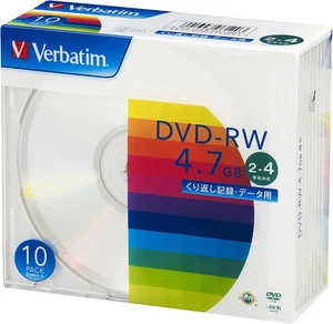Verbatim bar data DVD-RW repeated recording 4.7GB 10 sheets Silbar disc 2-4x spe - Picture 1 of 5
