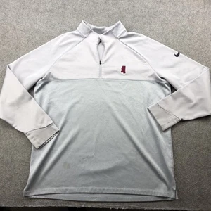 Pullover Missippissi State Bulldogs para hombre XL gris 1/4 cremallera logotipo estatal Nike polar* - Imagen 1 de 14