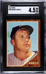 1962 Topps #200 Mickey Mantle SGC 4.5 VGEX+ Great Color - Picture 1 of 2