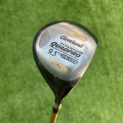 Cleveland Golf Quadpro 9.5* Driver Launcher Gold 65g Stiff Flex Graphite RH 45” - Image 1 of 4