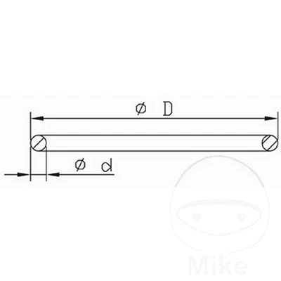 Junta tórica Kayaba 2,1X18 mm para Yamaha YZ 125 1992-2019 Foto 1 de 2