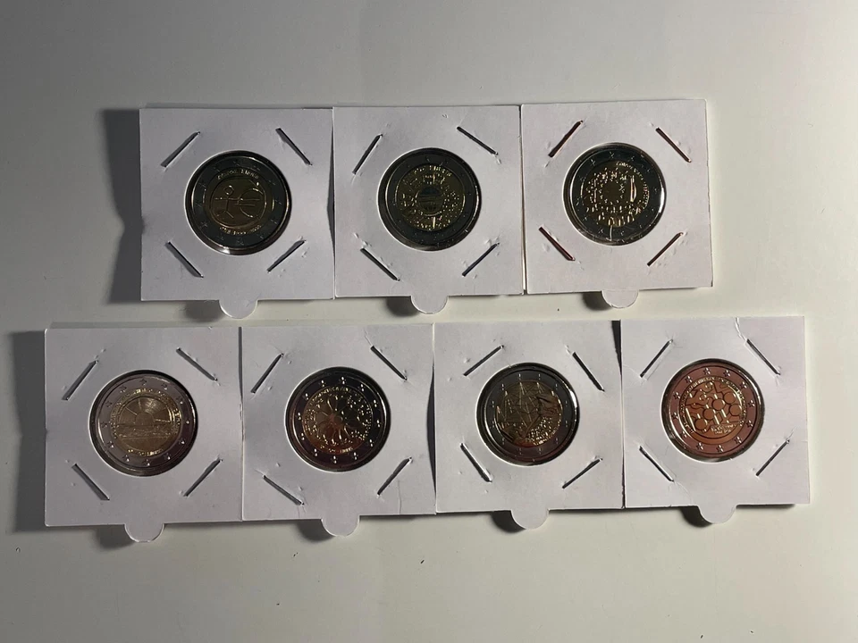 LOT CHYPRE 2009 - 2023 - 7 PIECES - 2 EURO COMMEMORATIVES NEUVES - Photo 1/1