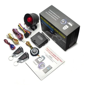 Car Keyless Entry Engine Start Alarm System Push Button Remote Starter System - Picture 1 of 24