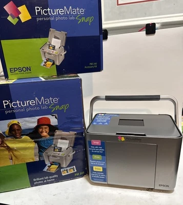 EPSON PictureMate PM240 Personal Photo Lab Snap Printer Digital Portable InkJet - Image 1 of 4