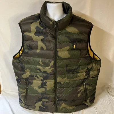 Chaleco acolchado Polo Ralph Lauren camuflado 2XLT XXLT alto envío gratuito Foto 1 de 4