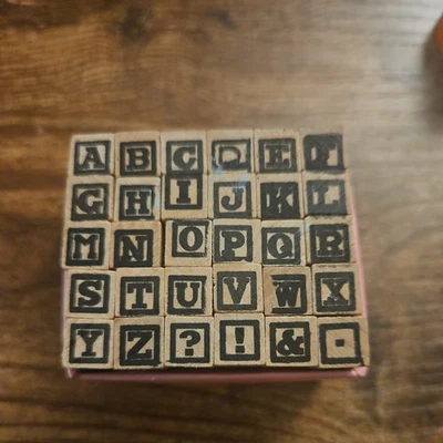 Набор резиновых штампов алфавит, ЖИРНЫЕ буквы, от Hampton Art, новый - Изображение 1 из 4