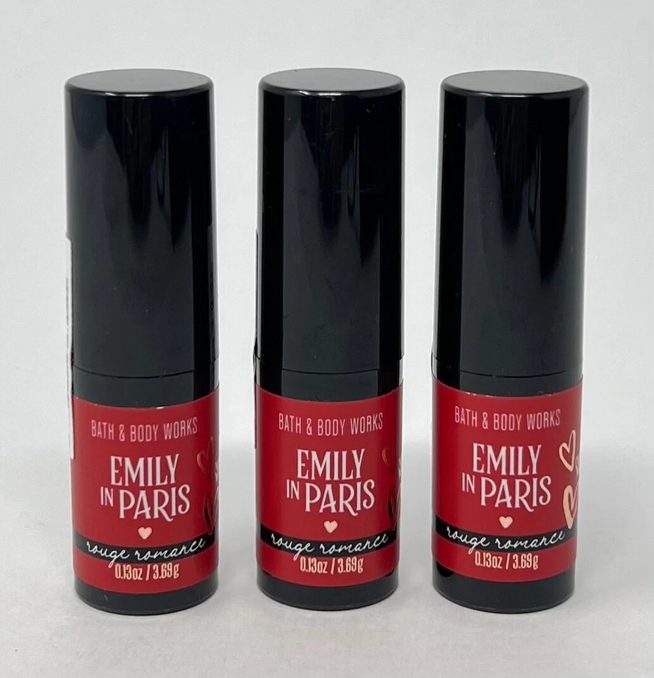 3 BATH & BODY WORKS EMILY IN PARIS ROUGE ROMANCE LIP STICK COLOR LIMITED EDITION - Image 1 of 4