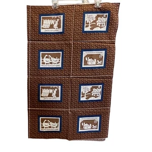 VINTAGE Quilt squares Cranston Country Sunshine Fabric Panel Quilting 8 squares - Picture 1 of 3