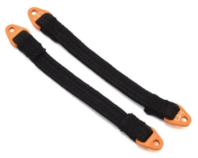 Hot Racing 100mm Suspension Travel Limit Straps (2) (Orange) [HRASLS100T0303] - Image 1 of 2