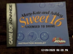 Mary Kate & Ashley Sweet 16 lizenziert (GBA) nur Bedienungsanleitung. OHNE SPIEL - Bild 1 von 2