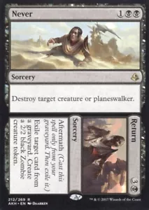 2X NEVER RETURN 212/269 AMONKHET MTG MAGIC LP X2 - Picture 1 of 1