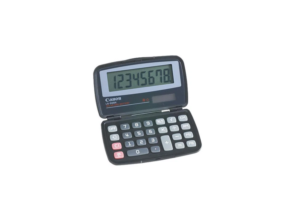 Canon USA 4009A006AA LS555H Handheld Foldable Pocket Calculator, 8-Digit LCD - Image 1 of 1