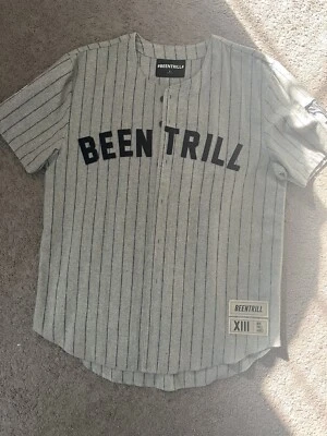 Been Trill Jersey Shirt Mens Large Gray Wool Blend Hip Hop Street Wear #13 - Image 1 of 3