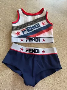 Costume da bagno due pezzi Fendi autentico nuovo senza etichette 40 IT/S/8 UK - Foto 1 di 13