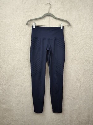 Old Navy Active Women Leggings Small Blue Poly Blend Pull On Fit Go Dry Pants - Image 1 of 4