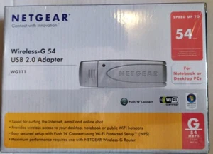 ADATTATORE WIFI USB G54 MBPS WIRELESS USB 2.0 ADAPTER/ NETGEAR WG111IS - Foto 1 di 6