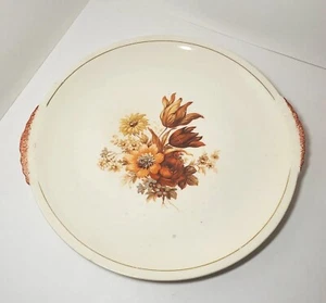 Vintage Vorspeisen Teller Mid-Century Paden City Keramik Orange Mohn Herbst 10" MCM - Bild 1 von 9