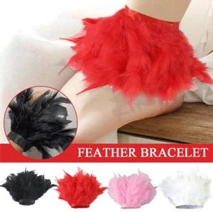 Pulsera brazalete pulsera pluma bofetada, accesorio para Halloween Reino Unido P1C1 - Imagen 1 de 17