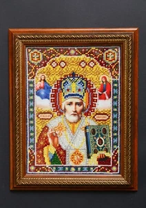 Nikolaus der Wundertäter Handgefertigte Ikone | Nikolaus der Sünder | Religiöse Ikonen  - Bild 1 von 6