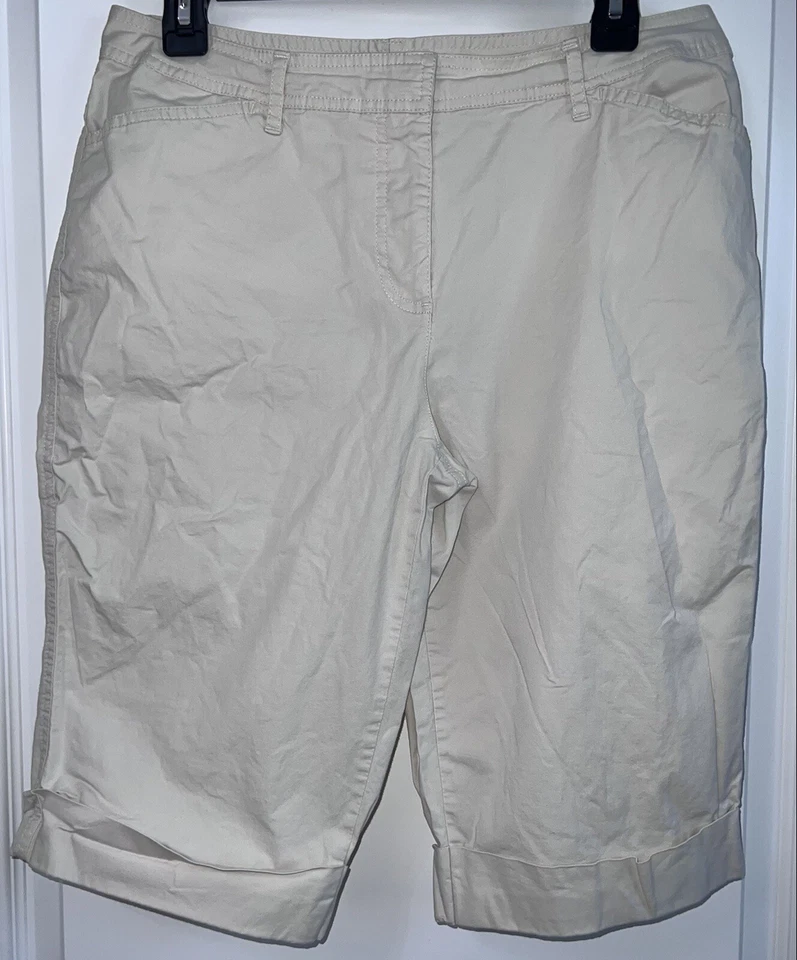 A.N.A. Женские шорты-бермуды миниатюрный размер 12P белые цвета слоновой кости легкие - Изображение 1 из 4