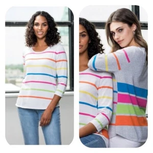 Top manga 3/4 multicolor Alison Sheri Plus talla XXL NUEVO CON ETIQUETAS - Imagen 1 de 9