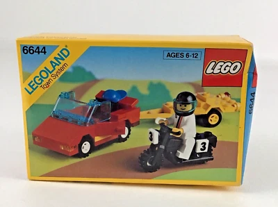 Lego 6644 Legoland Town System ROAD REBEL 59 Interlocking Pieces 1990 New Sealed - Image 1 of 4