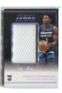 2020-21 Panini Noir Anthony Edwards Rookie Jumbo Material Jersey Relic 77/99 RC