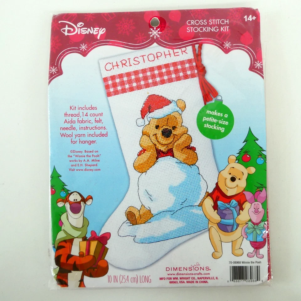 Dimensions 2018 Disney Christmas Mini Winnie The Pooh Stocking Kit