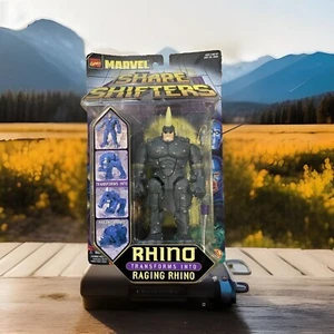 Marvel SHAPE SHIFTERS 1999 ToyBiz Rhino si trasforma in rinoceronte scatenato nuovo con scatola - Foto 1 di 3