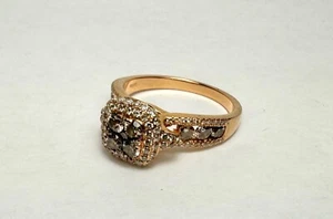Le Vian® 3/4ctw Chocolate Diamonds® and Nude Diamonds™ in 14k Honey Gold™ Ring - Picture 1 of 10