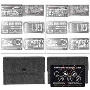 Survival Multitool Card Emergency Camping Tool EDC Kit in Your Way 12 Pcs - Picture 1 of 6