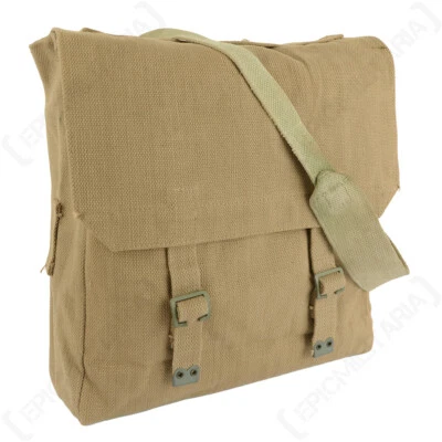 British 37 Pattern Large Pack in Khaki Canvas Webbing - Military Army Surplus - Image 1 of 4