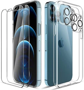 Coque pour iPhone 14 + 13 Pro Max 12 11 + Verre Trempé protection + caméra Vitre - Photo 1/7
