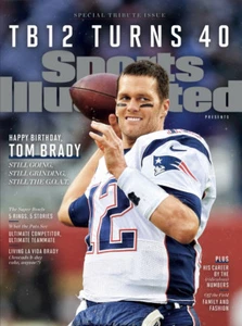 24" x 18" POSTER Sports Illustrated Tom Brady TB12 Turns 40 New England Patriots - Picture 1 of 5