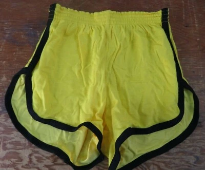 Vintage NOS 70's Dodger gym running Shorts Yellow with Black Stripe - Image 1 of 4