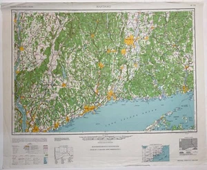 Hartford, Connecticut -1961 Mappa d'epoca originale - Foto 1 di 1