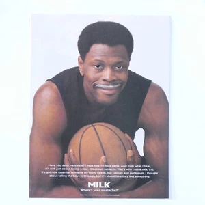 Patrick Ewing New York Knicks Vintage 1998 Milk Original Print Ad - 8,5 x 11" - Bild 1 von 5