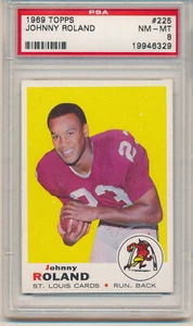 1969 Topps Football Johnny Roland (#225) PSA8 PSA - Picture 1 of 2